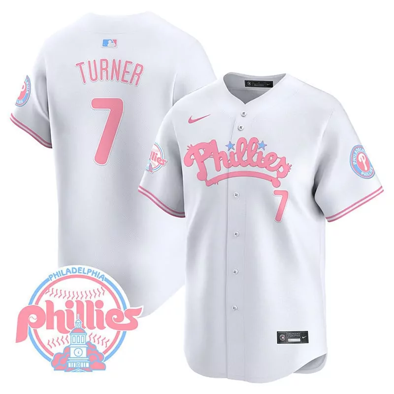 trea turner white mens philadelphia phillies 2024 spring training patch vapor premier limited jersey