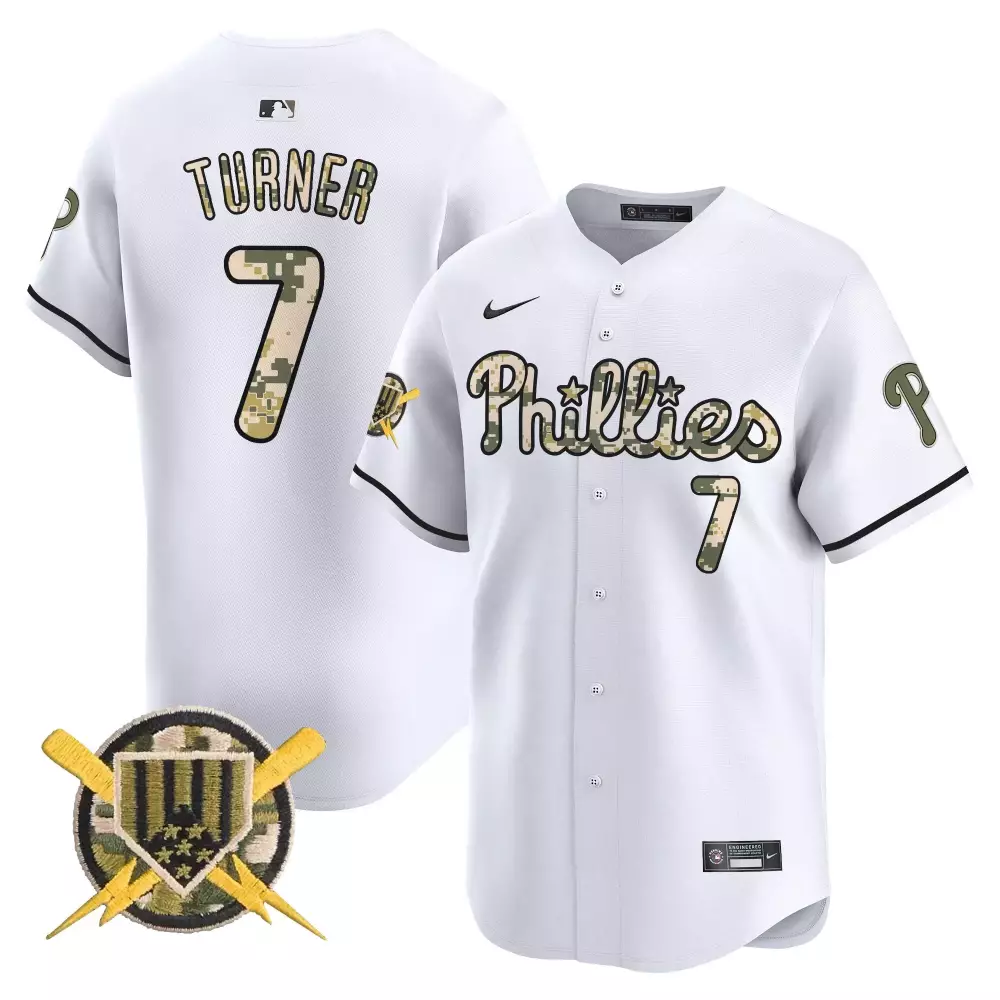trea turner white mens phillies armed forces day vapor premier limited jersey all stitched