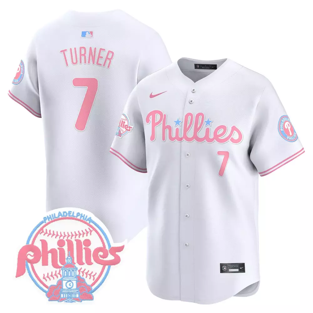 trea turner white pinstripe youths philadelphia phillies phanatic patch vapor premier limited jersey v2 all stitched