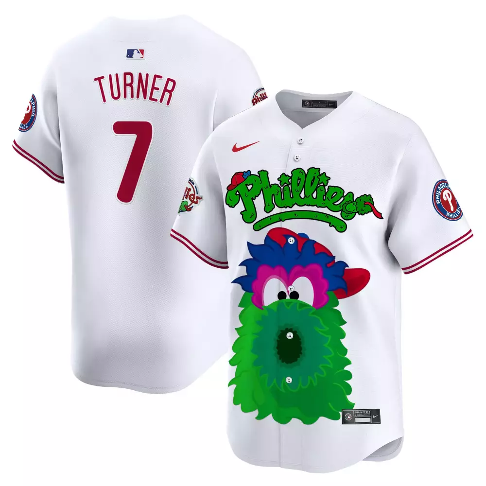 trea turner white pinstripe youths philadelphia phillies phanatic patch vapor premier limited jersey v2 all stitched