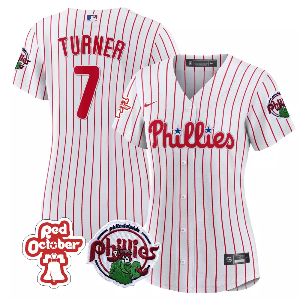trea turner white womens philadelphia phillies phanatic patch vapor premier limited jersey v3 all stitched