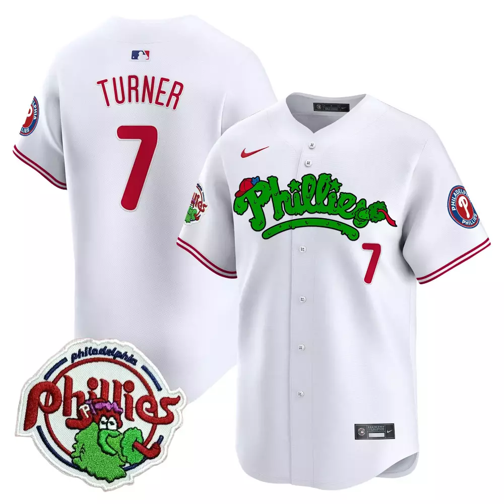 trea turner white womens philadelphia phillies phanatic patch vapor premier limited jersey v3 all stitched