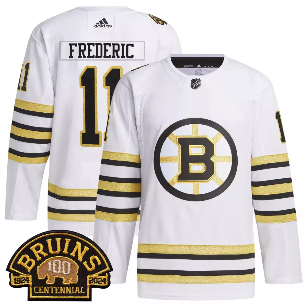 trent frederic white mens boston bruins 100 bb centennial patch breakaway jersey all stitched