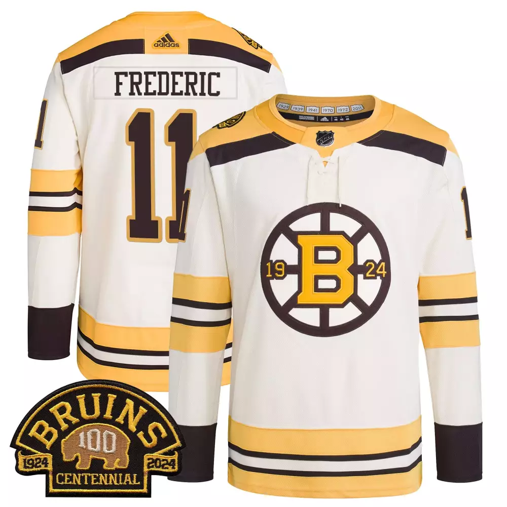 trent frederic white mens boston bruins 100 bb centennial patch breakaway jersey all stitched