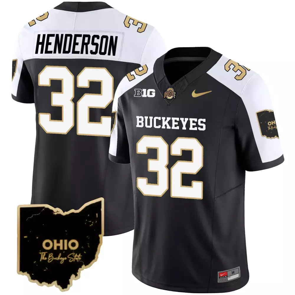 team white gold trim mens ohio state buckeyes 2023 alternate gold jersey stitched