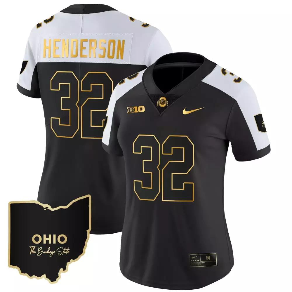 team white gold trim mens ohio state buckeyes 2023 alternate gold jersey stitched