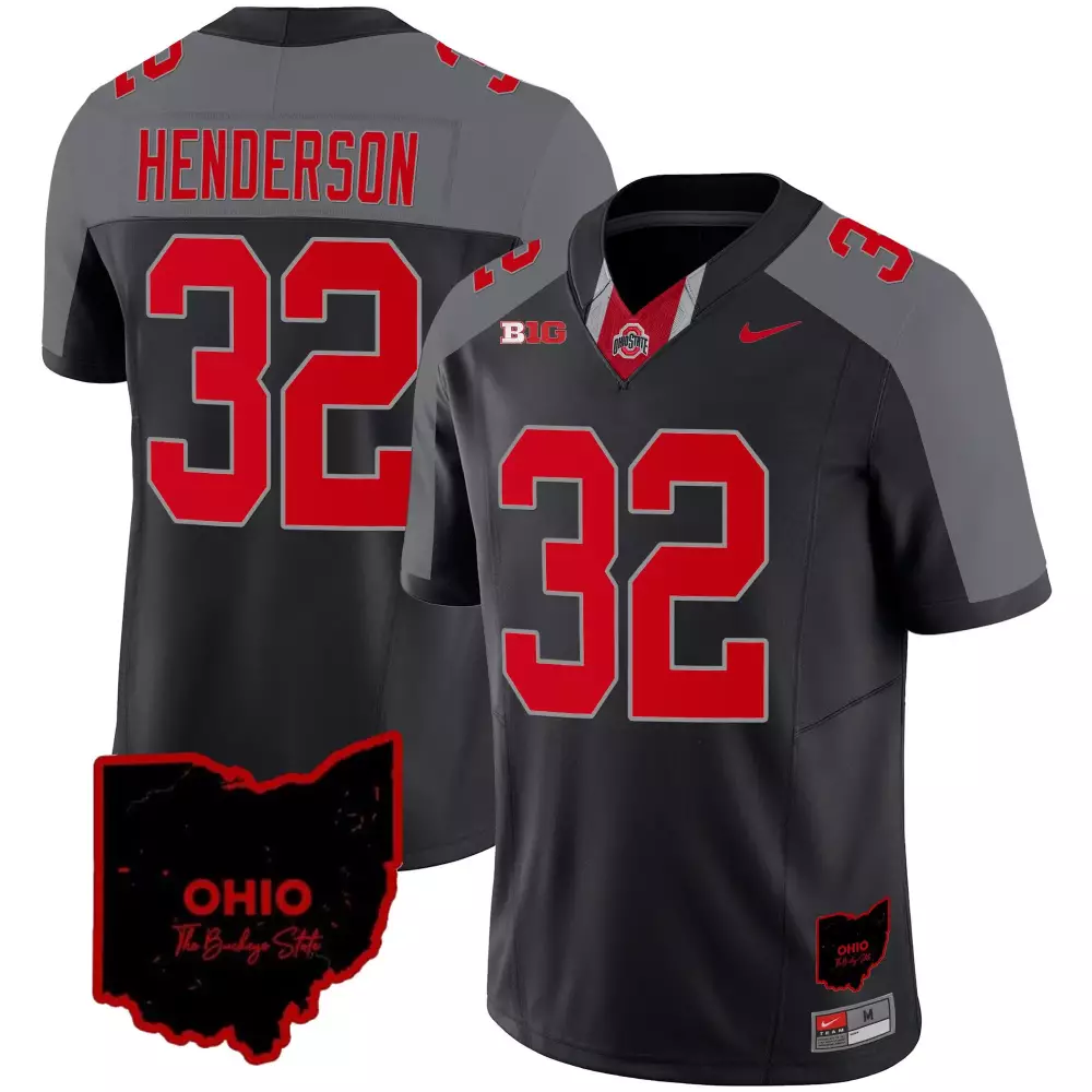 treveyon henderson black mens ohio state buckeyes player jersey all stitched