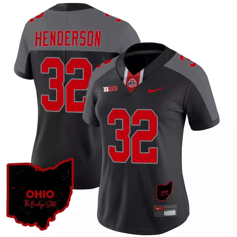 treveyon henderson black mens ohio state buckeyes player jersey all stitched