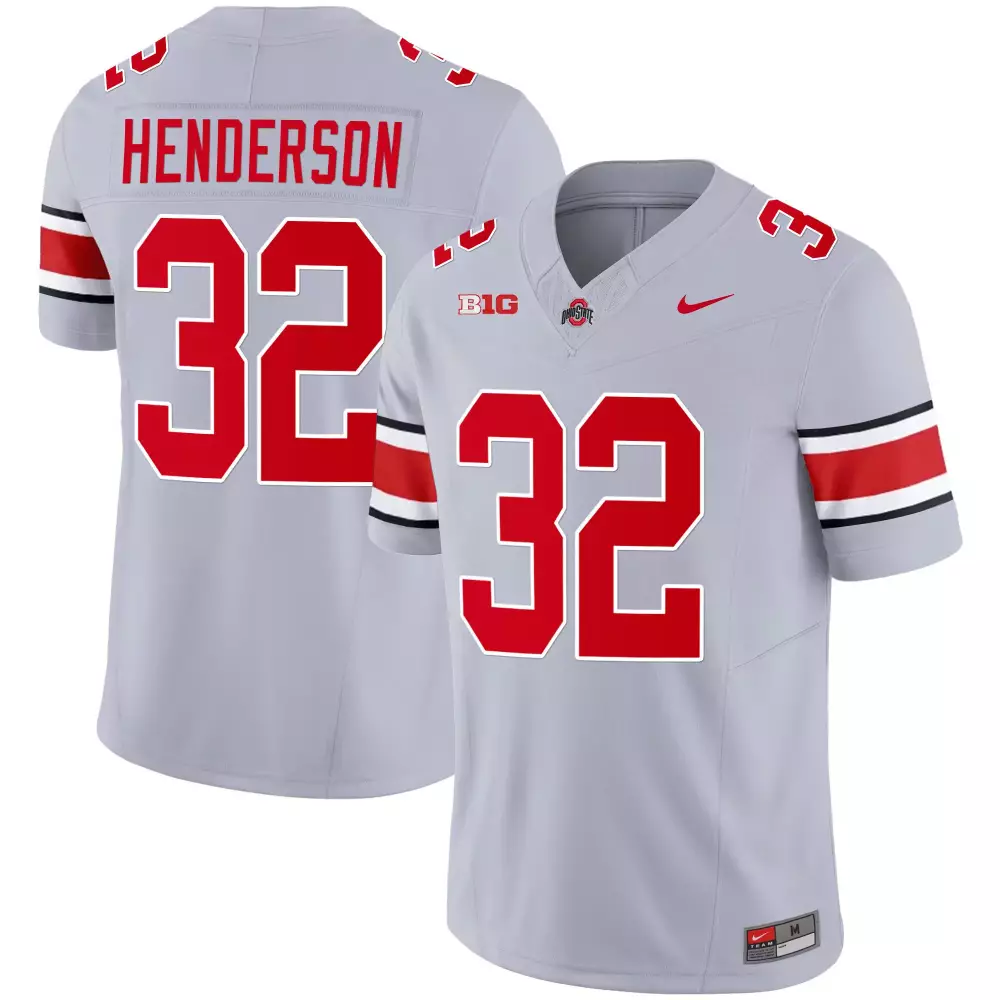 treveyon henderson gray youths ohio state buckeyes 2023 gray alternate jersey stitched