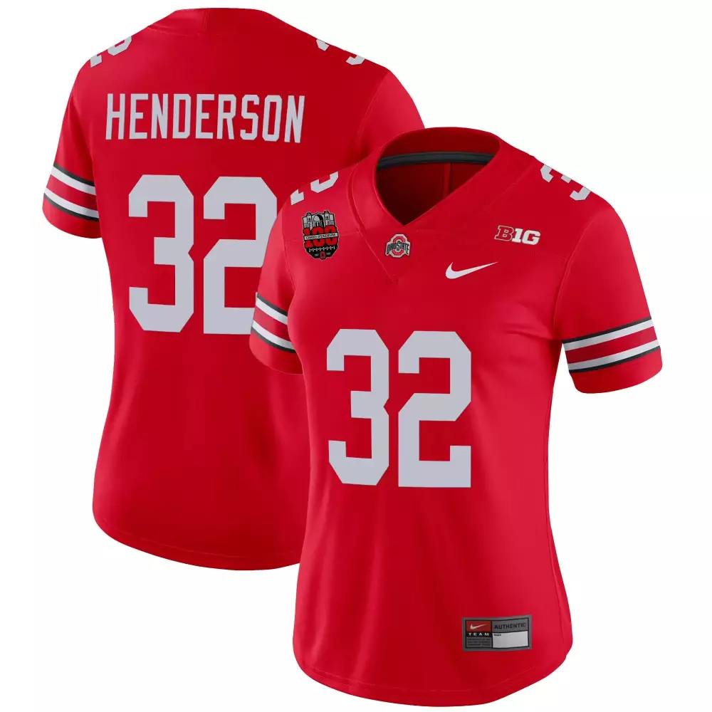 treveyon henderson scarlet womens ohio state buckeyes player jersey all stitched