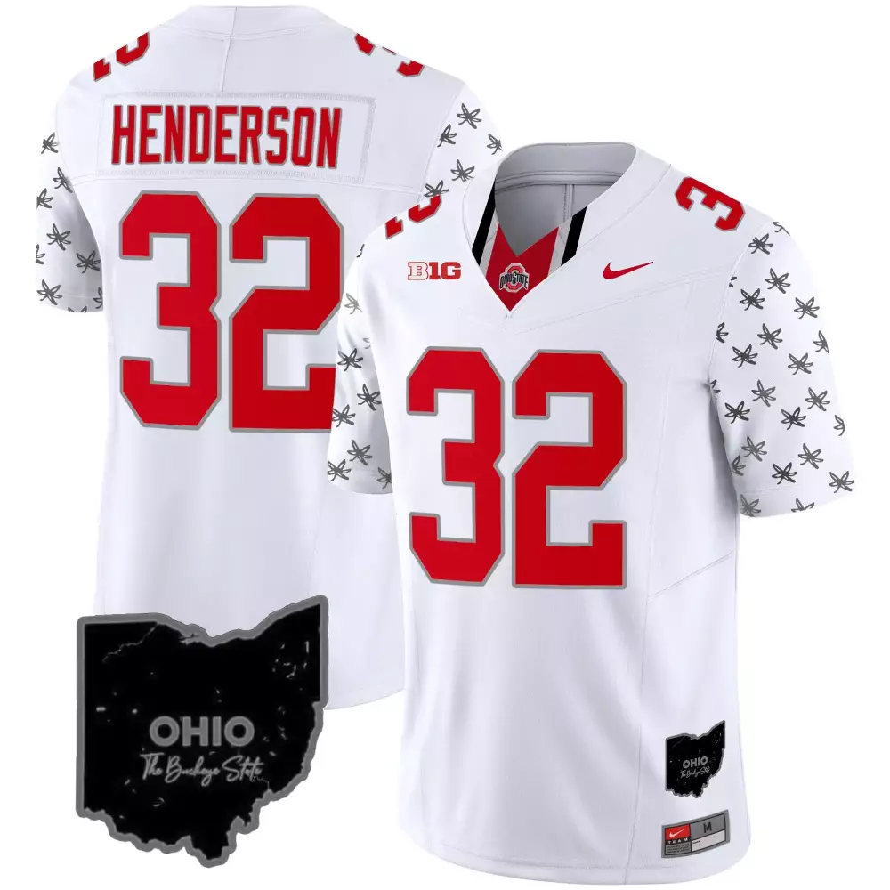 treveyon henderson white limited mens ohio state buckeyes 2023 gray alternate jersey stitched