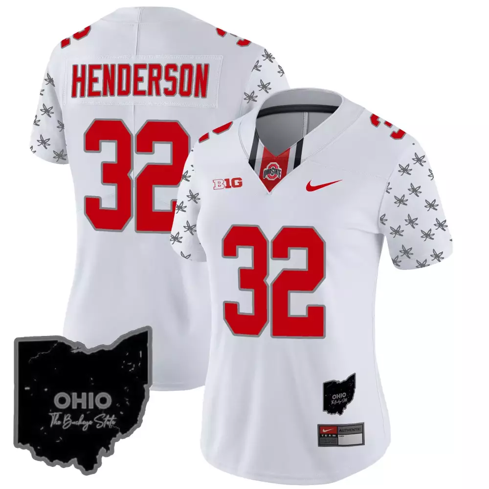 treveyon henderson white limited mens ohio state buckeyes 2023 gray alternate jersey stitched