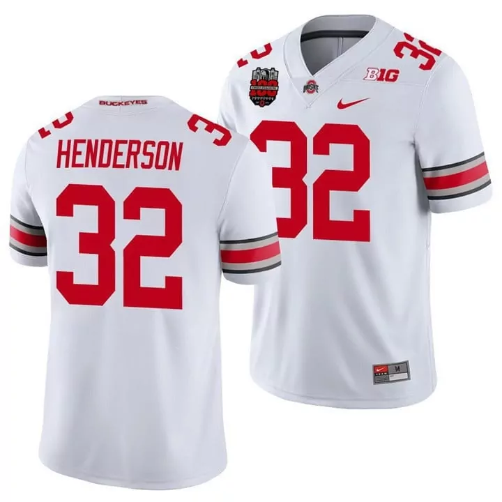 treveyon henderson white mens ohio state buckeyes 2024 vapor limited jersey ohio patch all stitched