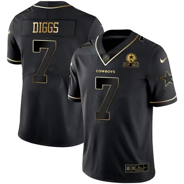 Trevon Diggs Black Gold Men's Dallas Cowboys Game Day Jersey | Stitched Vapor Edition | Fan Gear for Men, Women & Youth