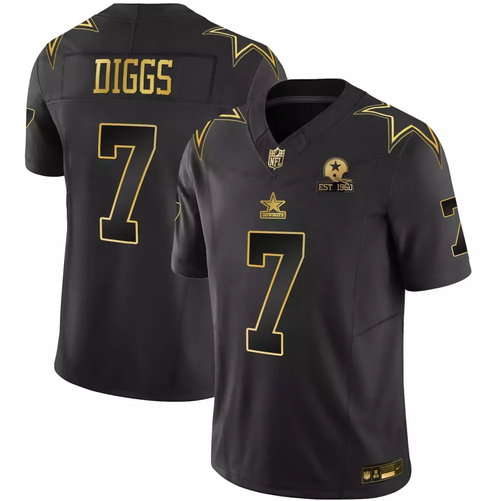 Trevon Diggs Black Gold Men's Dallas Cowboys Vapor Gold Jersey | Stitched Limited Edition | Fan Gear for Men, Women & Youth