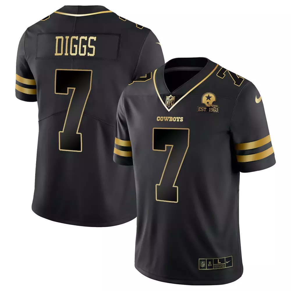 Trevon Diggs Black Gold Men's Dallas Cowboys Vapor Gold Jersey | Stitched Limited Edition | Fan Gear for Men, Women & Youth