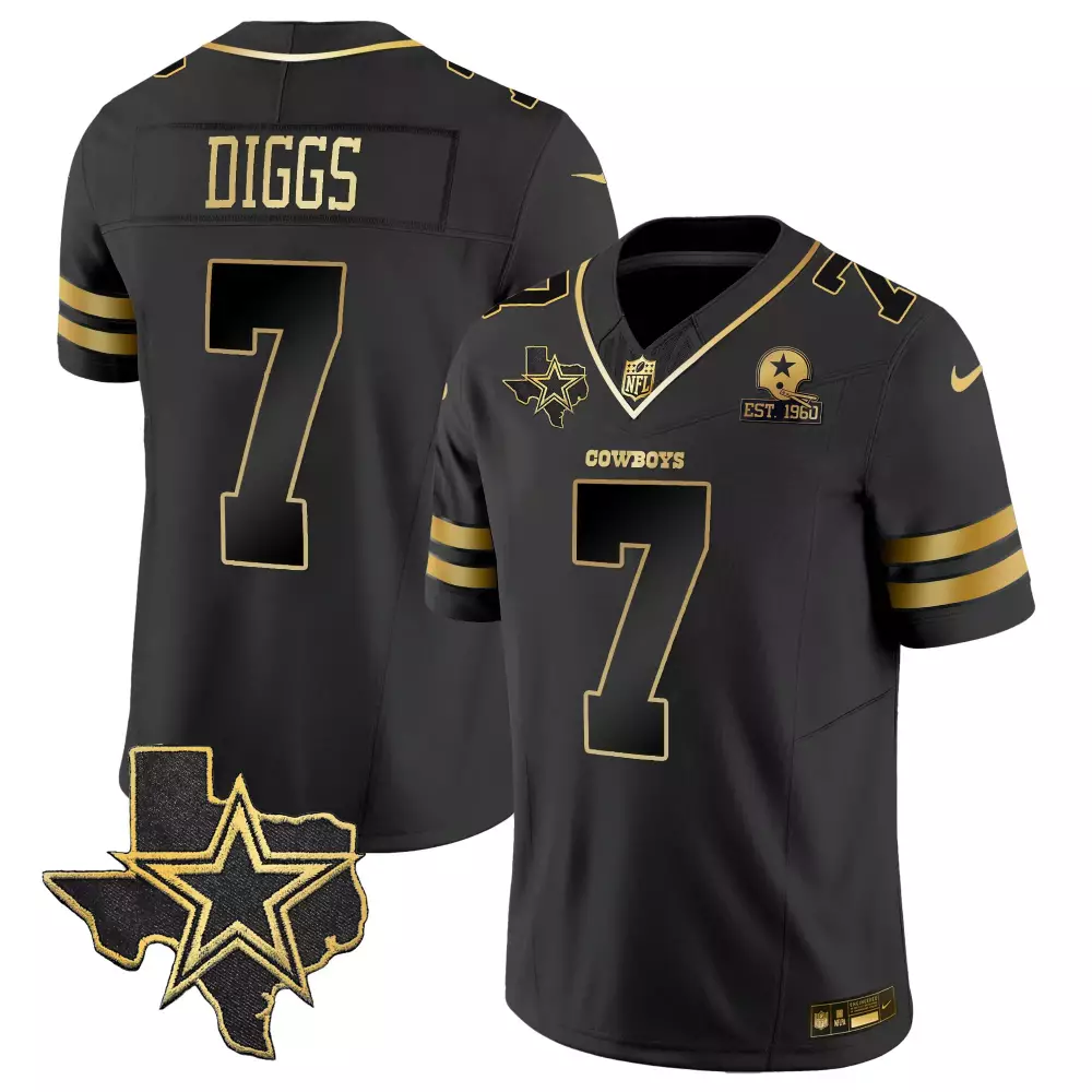 Trevon Diggs Black Gold Women's Dallas Cowboys Throwback Jersey | Limited Edition Vapor Stitched | Fan Gear for Men, Women & Youth