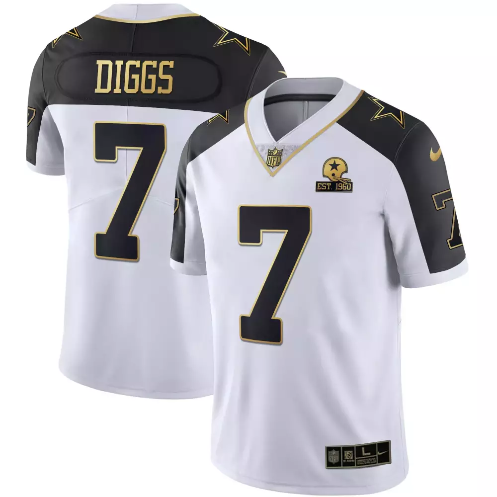 trevon diggs black gold womens dallas cowboys throwback limited vapor jersey all stitched