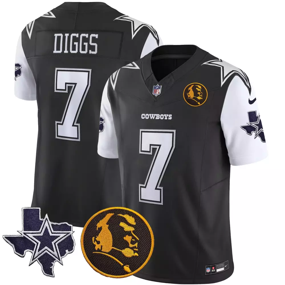 Trevon Diggs Dallas Cowboys John Madden Black Jersey | Stitched Vapor Fan Gear | For Men, Women & Youth