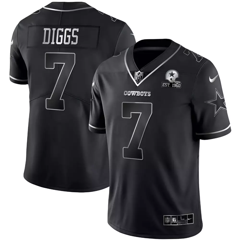 Trevon Diggs Dallas Cowboys Gold Split Vapor Jersey | Black Silver Stitched Limited Edition | For Men, Women & Youth