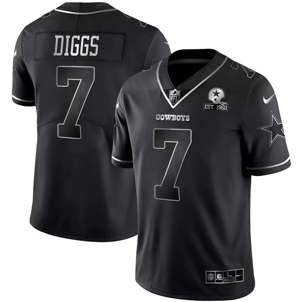 Trevon Diggs Dallas Cowboys Black Silver Vapor Limited Jersey | Stitched | Fan Gear for Men, Women & Youth