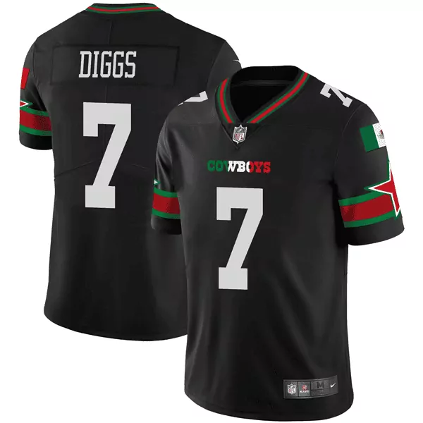 Trevon Diggs Dallas Cowboys Youth Black Mexican Vapor Jersey | Limited Edition | All Stitched Fan Gear | For Men, Women & Youth
