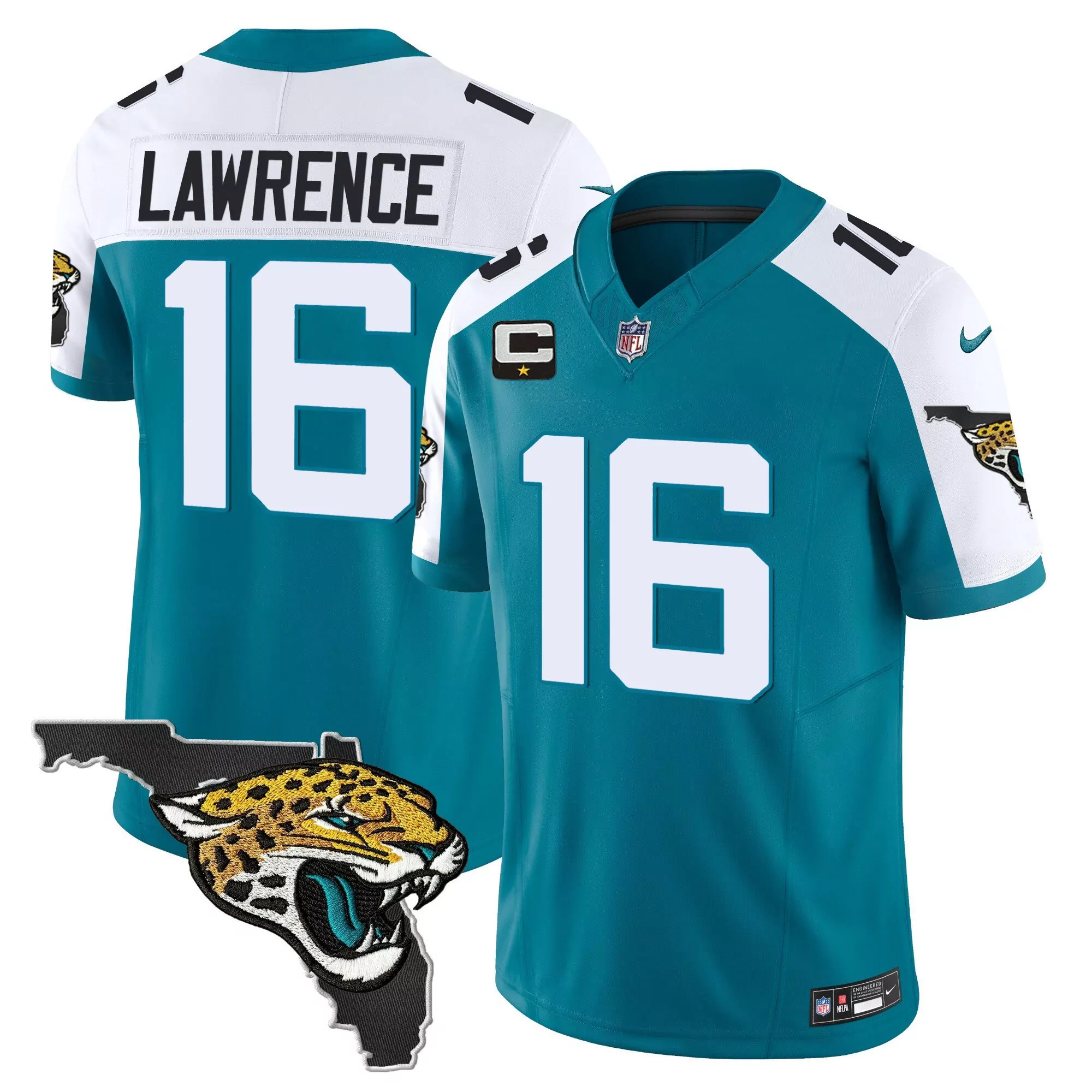trevor lawrence alternate mens jacksonville jaguars florida patch vapor jersey all stitched