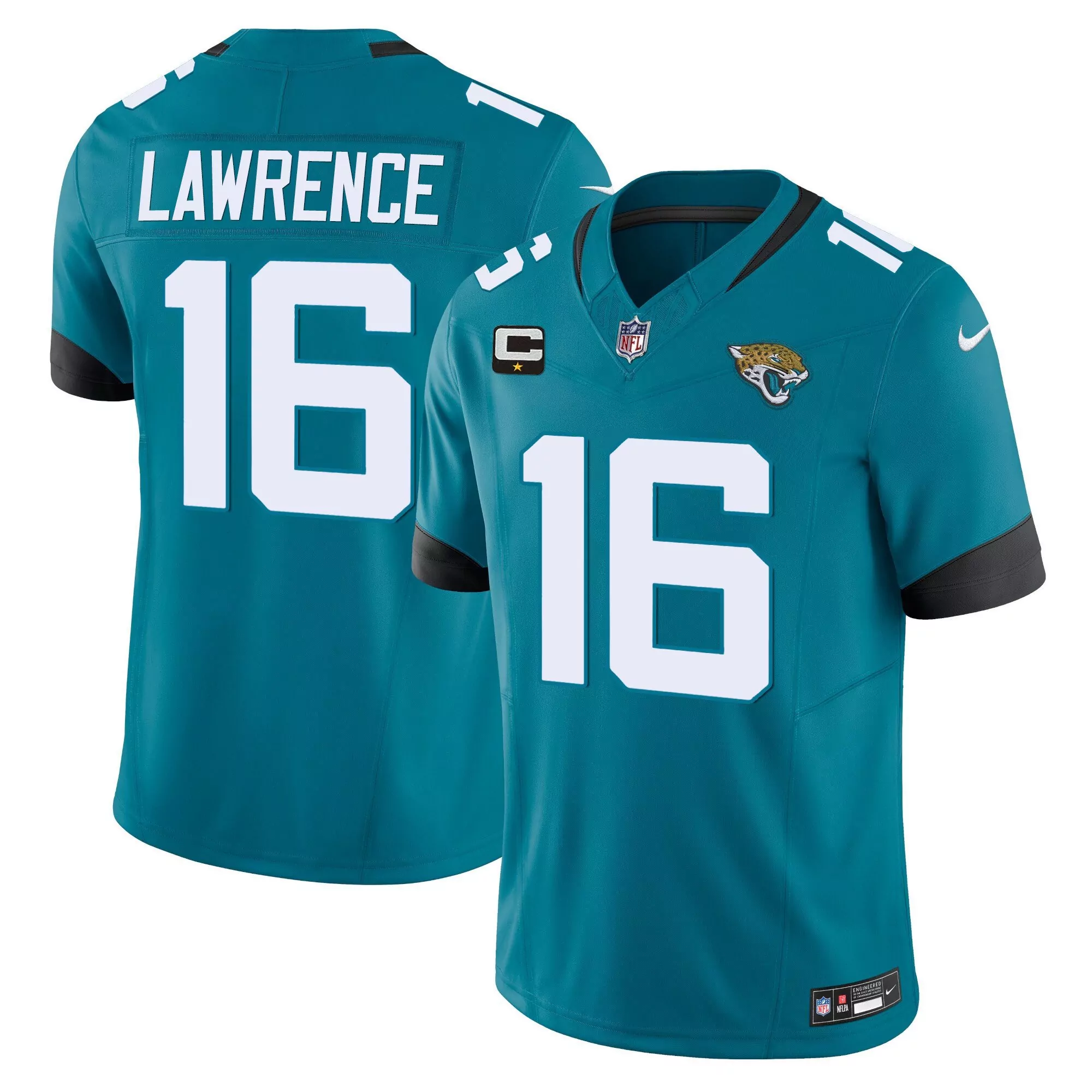 trevor lawrence men jacksonville jaguars black jersey all stitched