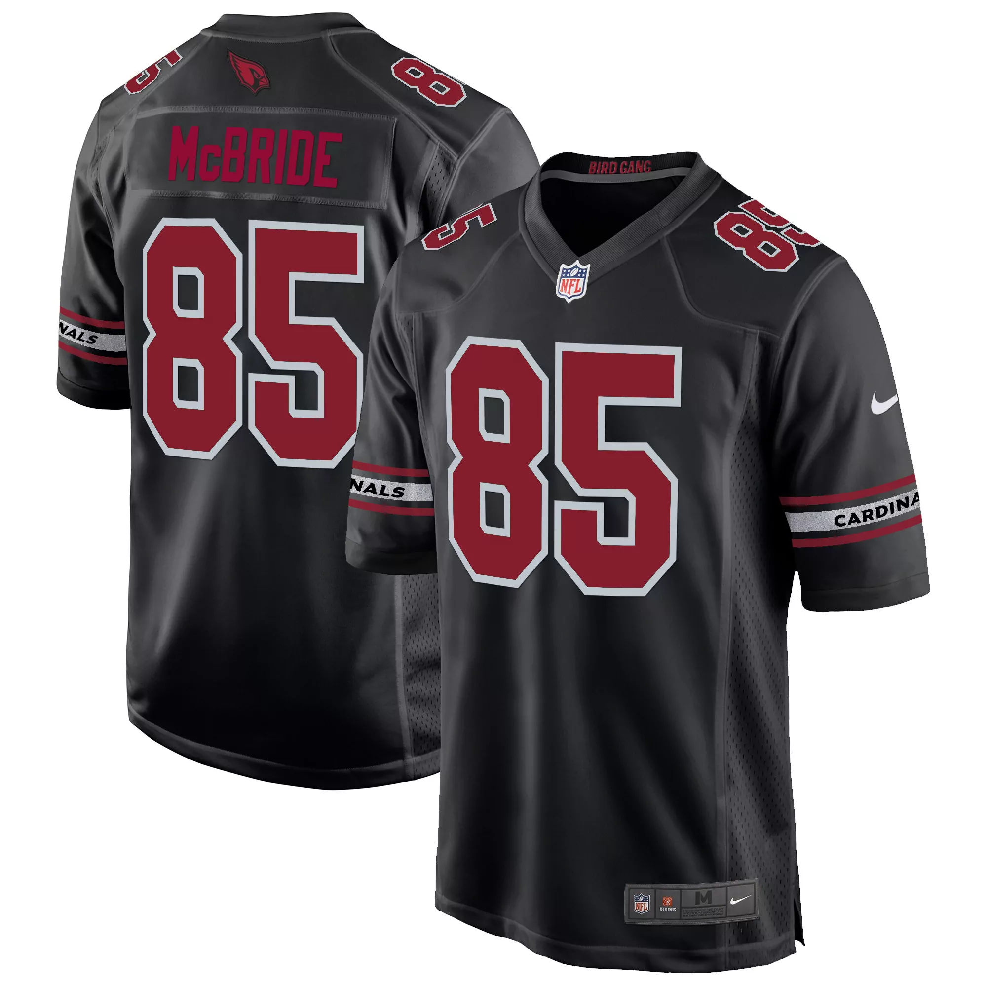 trey mcbride black mens arizona cardinals 2024 game jersey all stitched