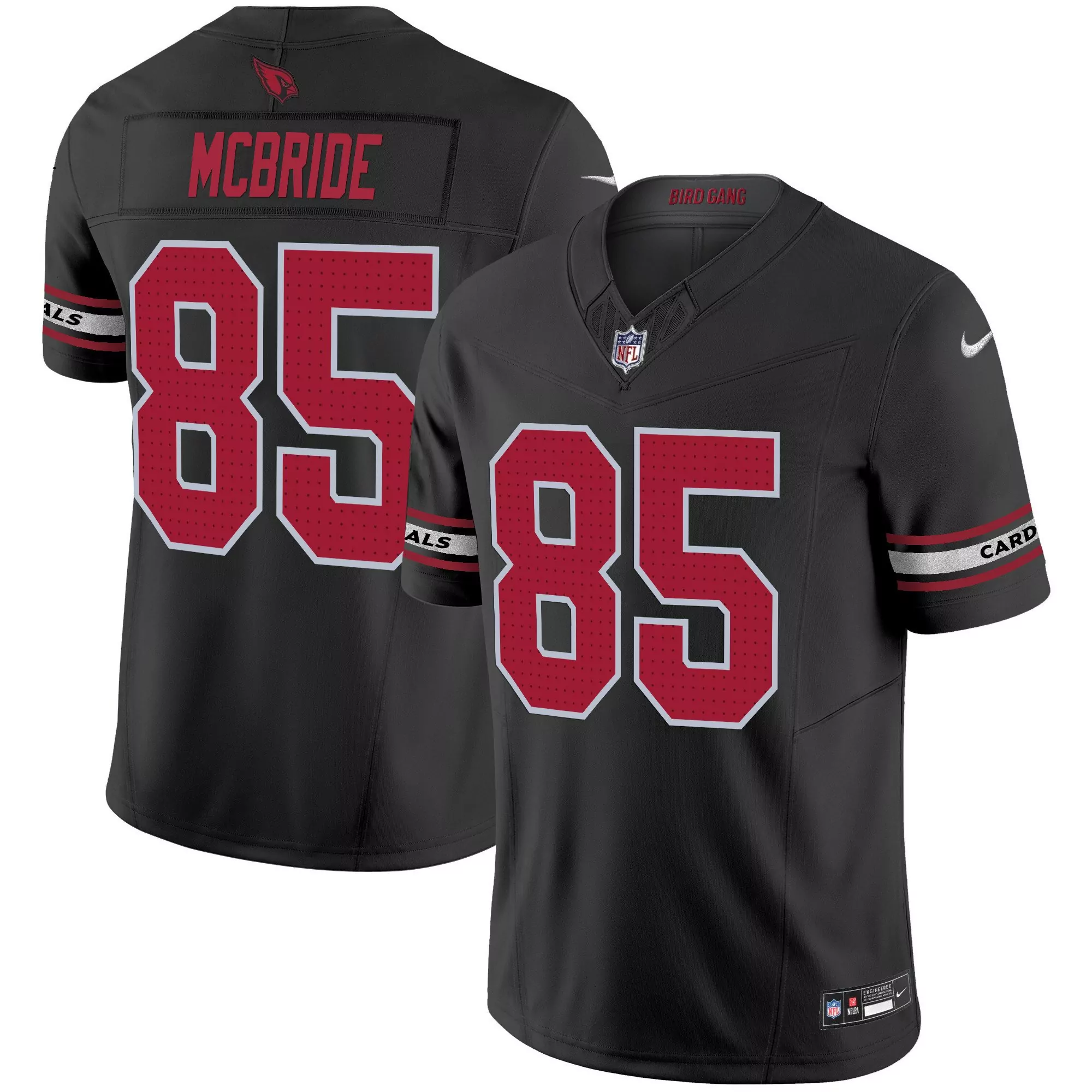 trey mcbride black mens arizona cardinals 2024 game jersey all stitched