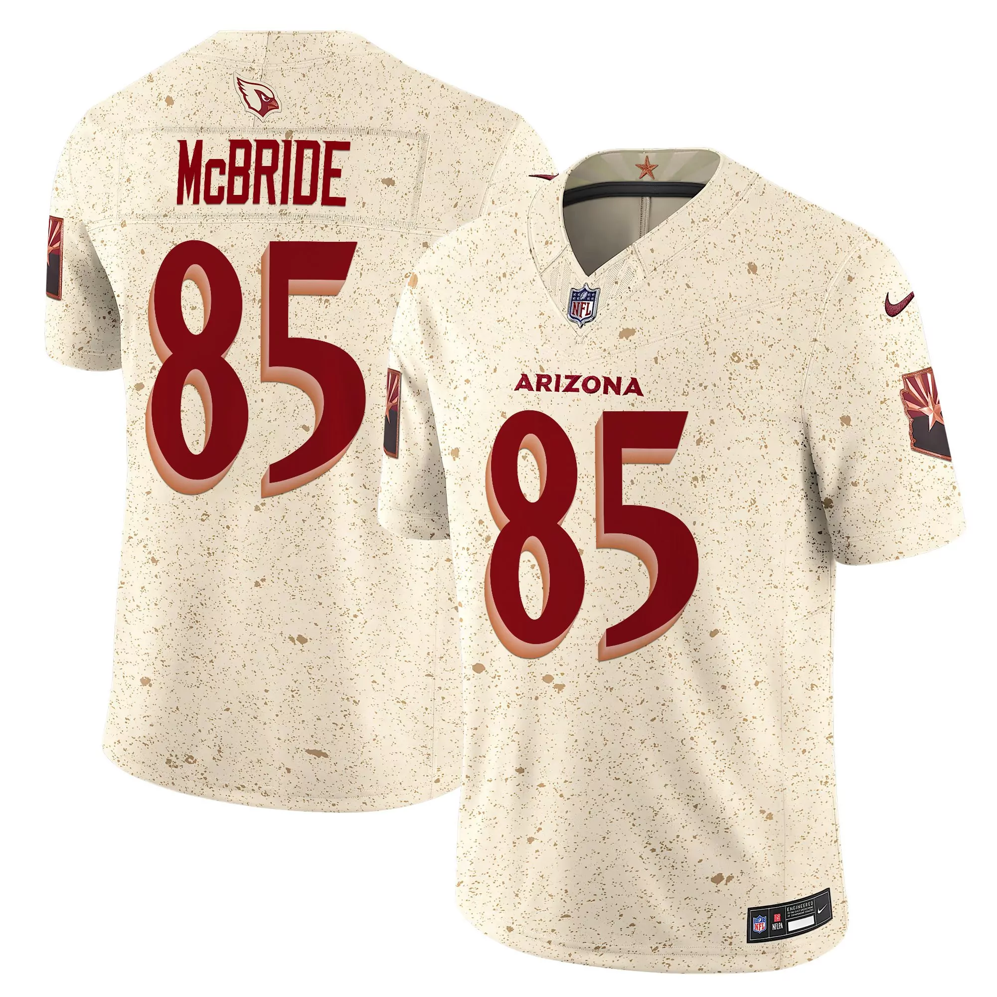trey mcbride black mens arizona cardinals 2024 game jersey all stitched