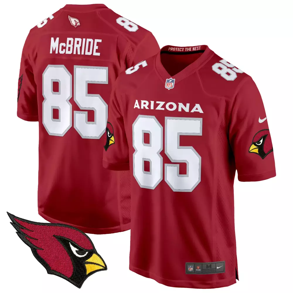 trey mcbride red mens arizona cardinals 2024 game jersey all stitched