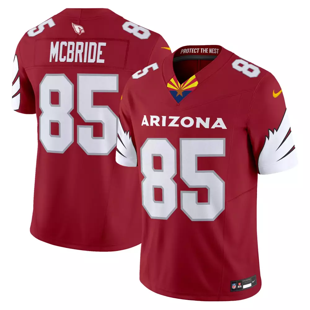 trey mcbride red mens arizona cardinals 2024 game jersey all stitched