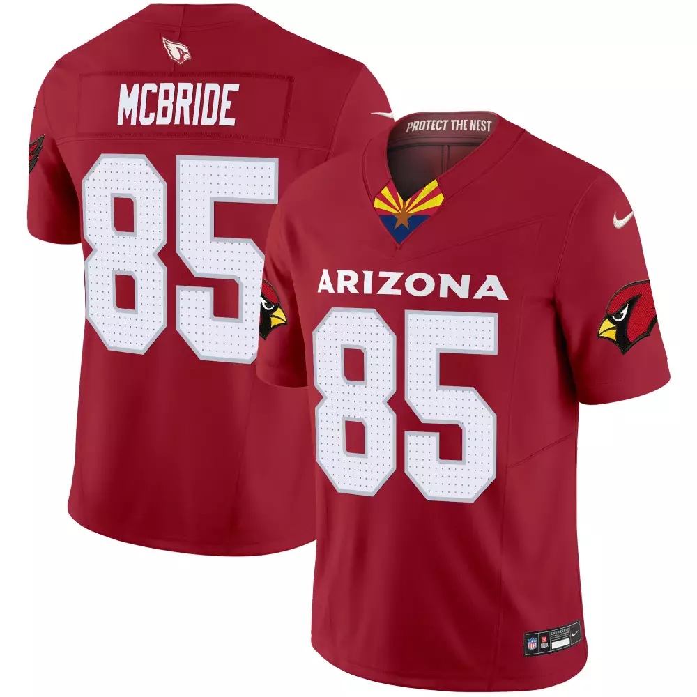 trey mcbride red mens arizona cardinals 2024 game jersey all stitched