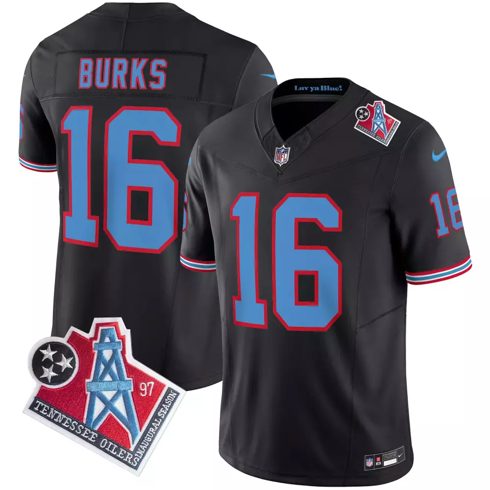 treylon burks black gold mens tennessee titans white gold black gold jersey all stitched