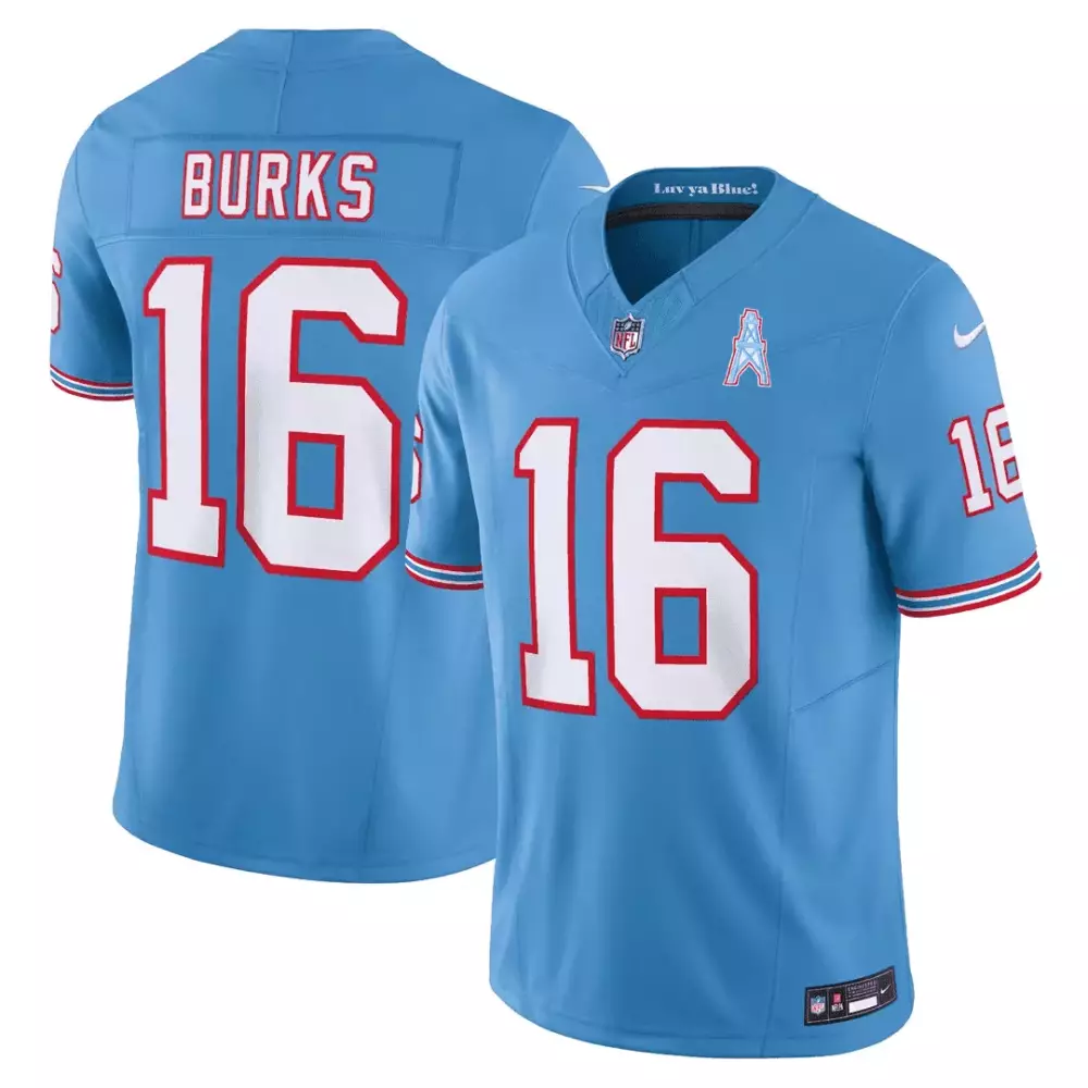 treylon burks men tennessee titans 1997 throwback white alternate limited vapor jersey all stitched