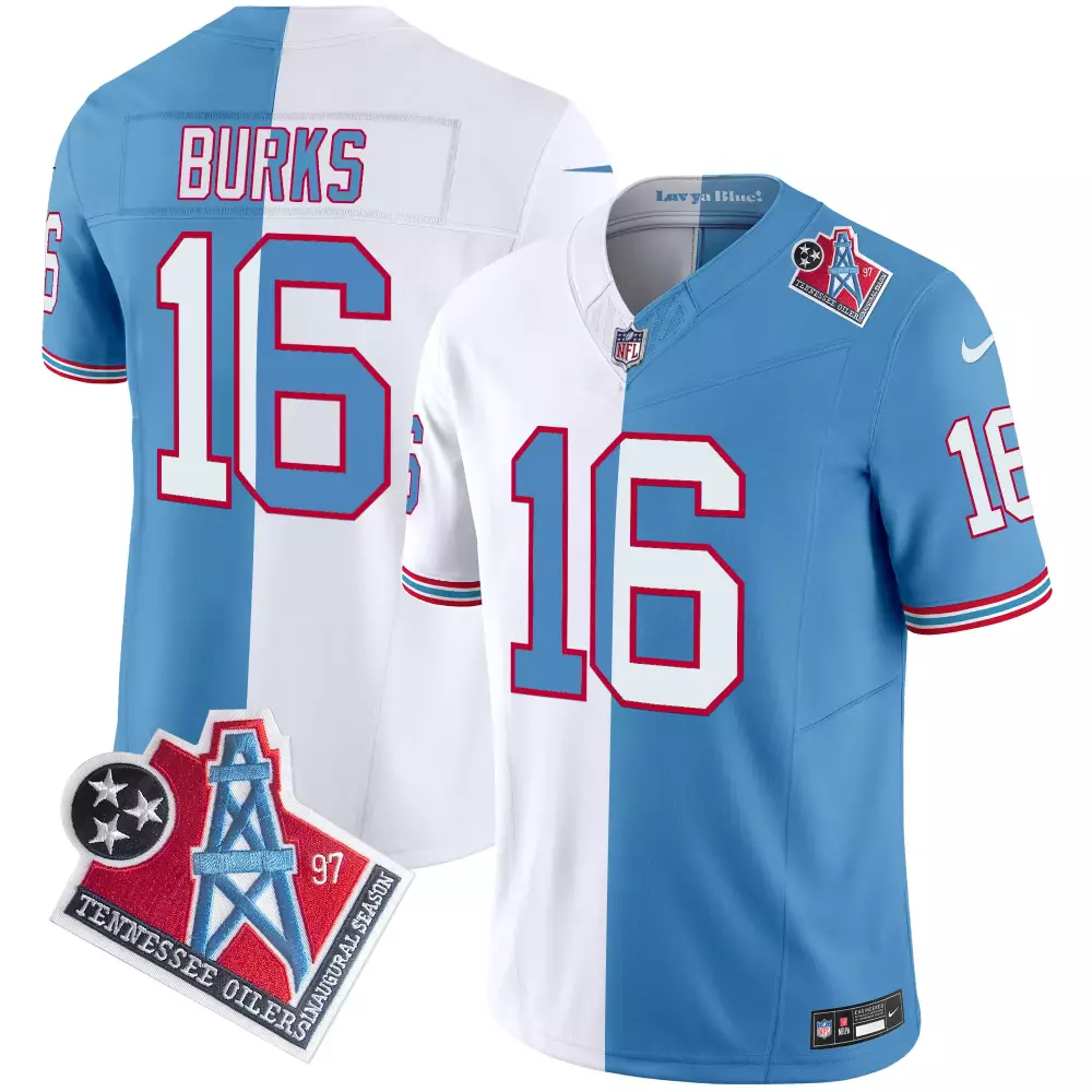 treylon burks men tennessee titans 1997 throwback white alternate limited vapor jersey all stitched