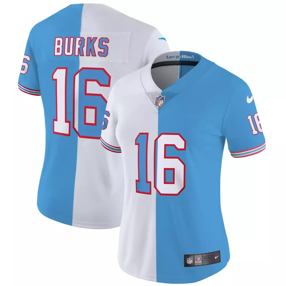treylon burks split mens tennessee titans special vapor limited jersey all stitched