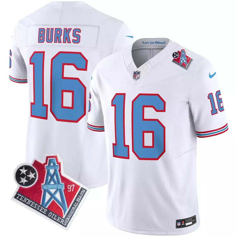 treylon burks white gold mens tennessee titans 1997 throwback gold vapor jersey all stitched