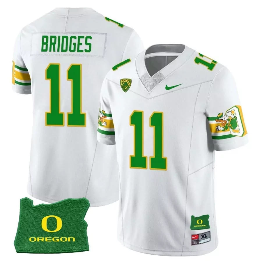 trikweze bridges white mens oregon ducks ducks mighty oregon ducks 1984 throwback jersey v1 oregon ducks state stitched