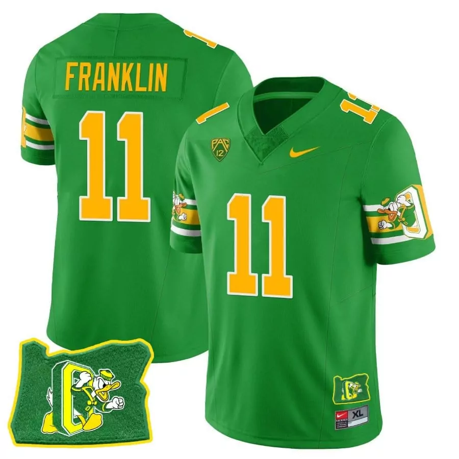 troy franklin green mens oregon ducks ducks mighty oregon ducks 1984 throwback jersey v2 oregon ducks state stitched