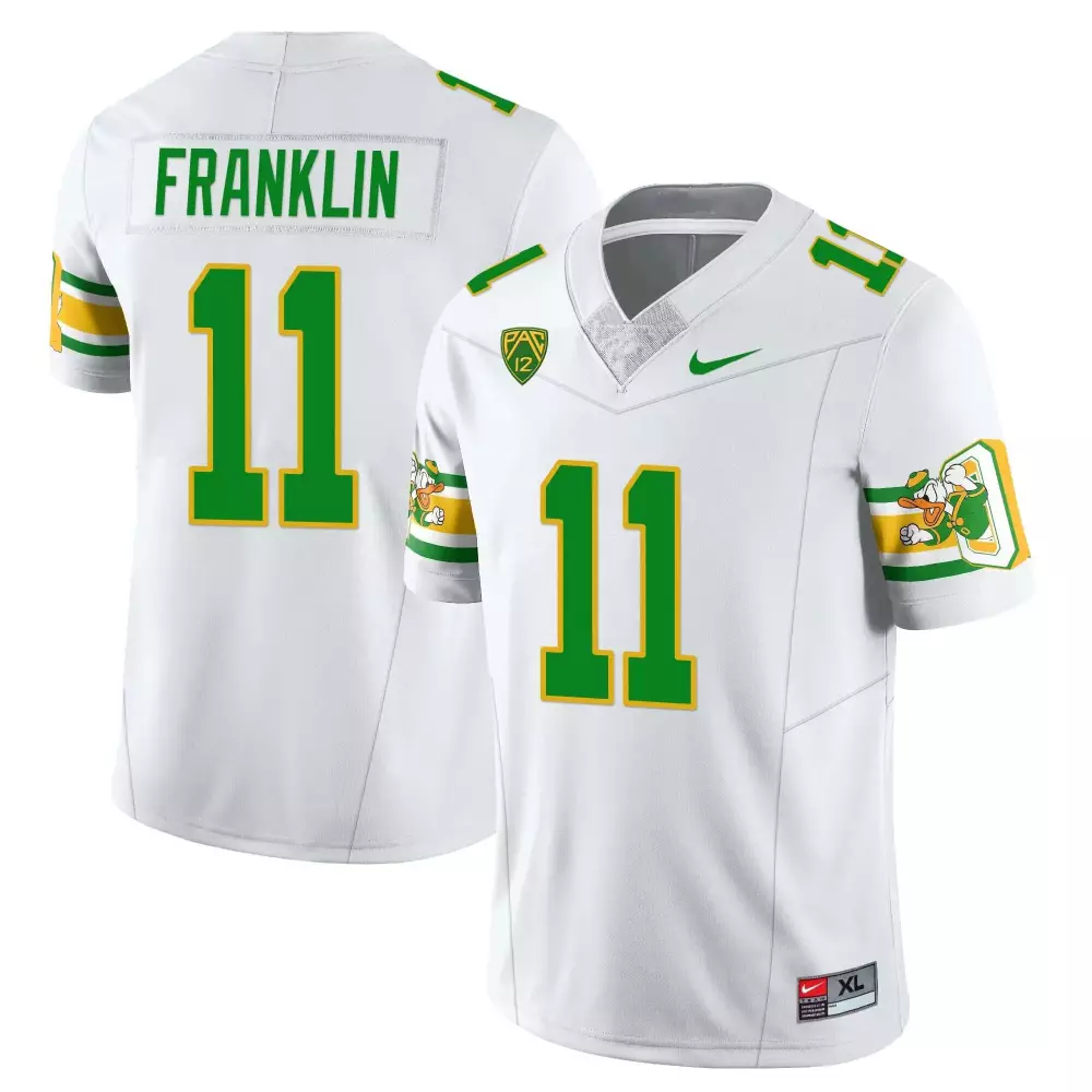 troy franklin white mens oregon ducks ducks mighty oregon ducks 1984 throwback jersey stitched