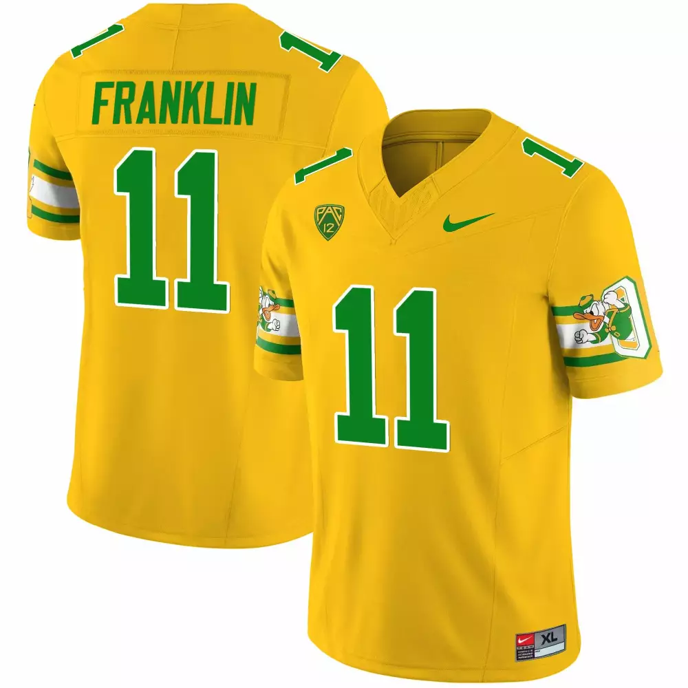 troy franklin yellow mens oregon ducks ducks mighty oregon ducks 1984 throwback jersey v2 stitched