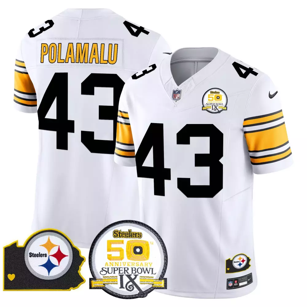 troy polamalu 1975 throwback mens pittsburgh steelers throwback 2024 vapor limited jersey all stitched