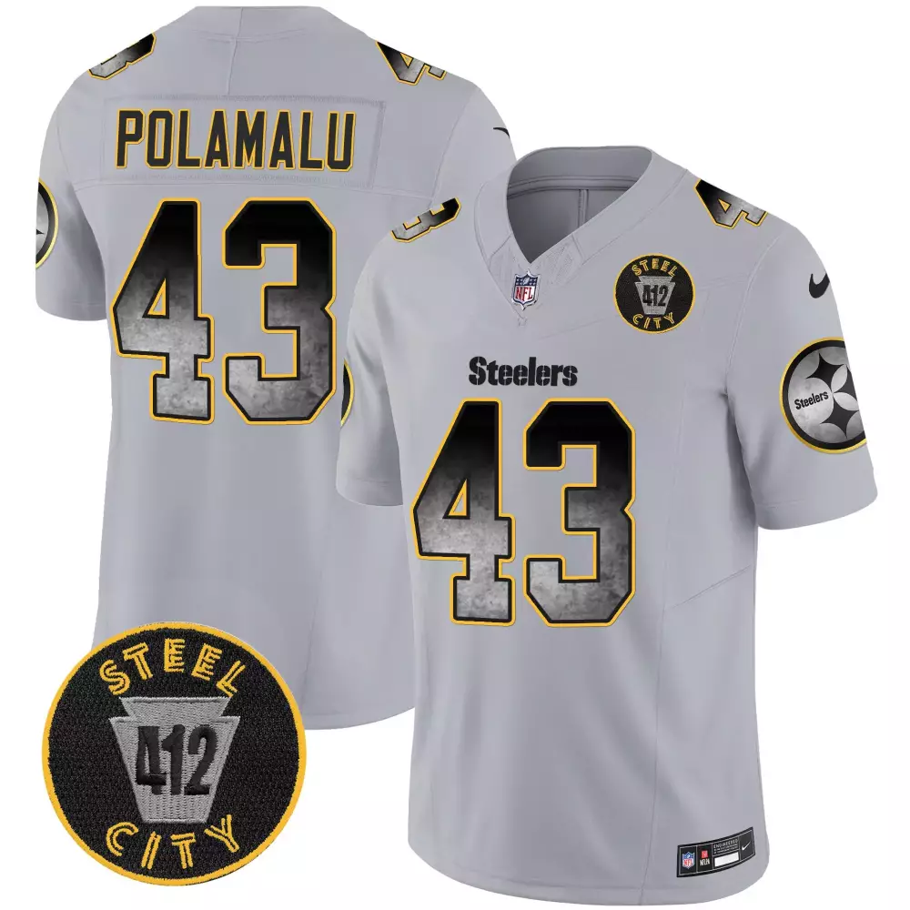 troy polamalu gold womens pittsburgh steelers throwback 1933 patch vapor limited jersey all stitched