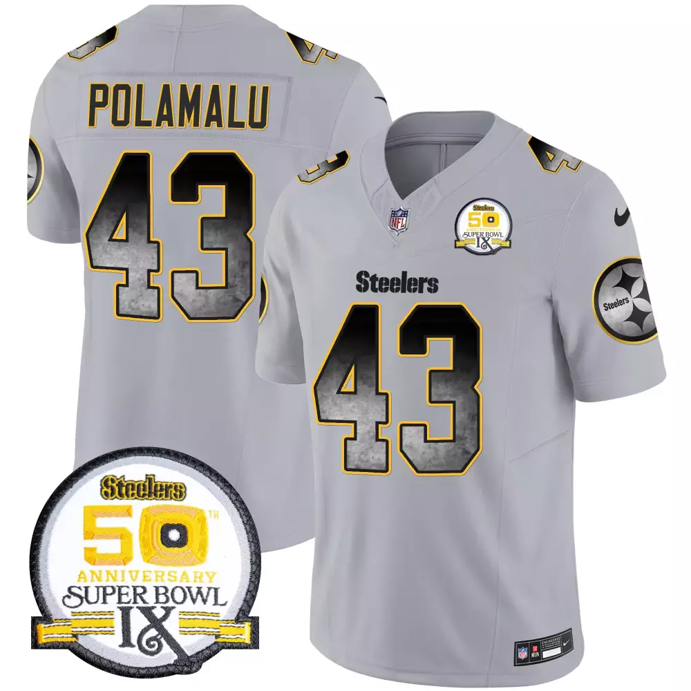 troy polamalu gold womens pittsburgh steelers throwback 1933 patch vapor limited jersey all stitched