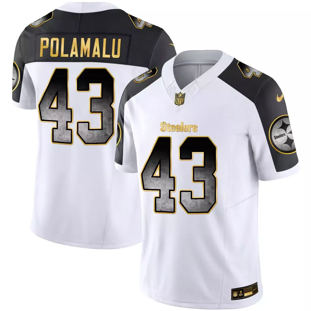 troy polamalu inverted mens pittsburgh steelers arch smoke vapor jersey all stitched