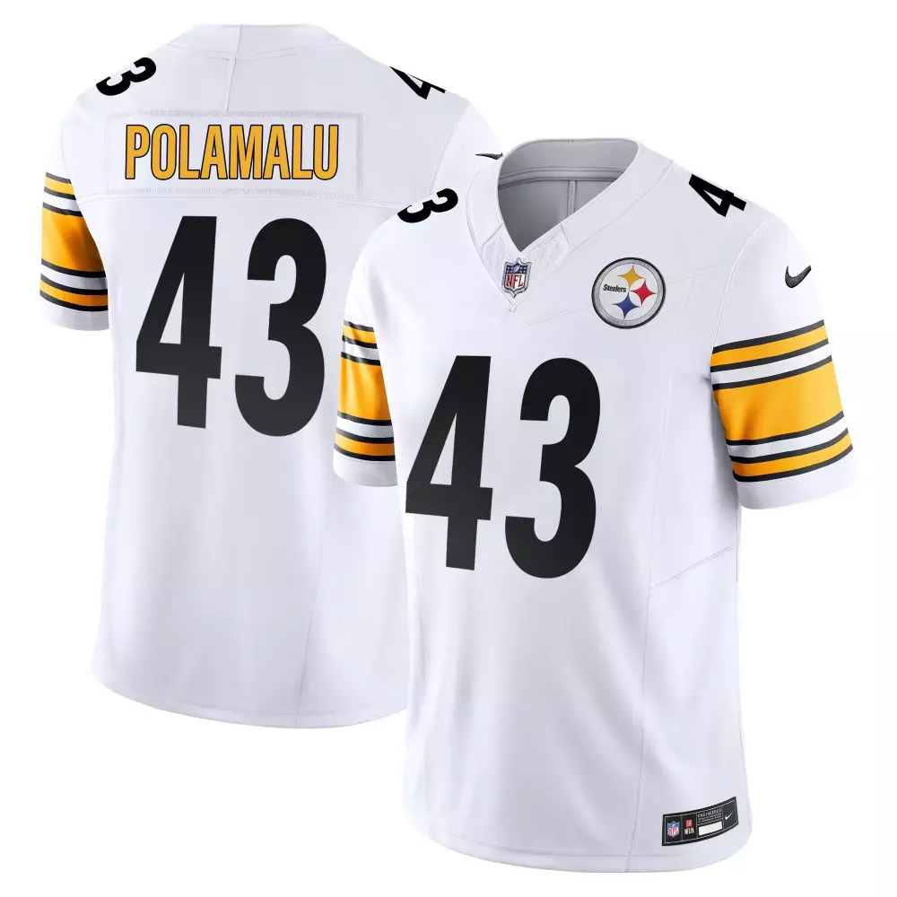 troy polamalu white mens pittsburgh steelers vapor limited jersey all stitched