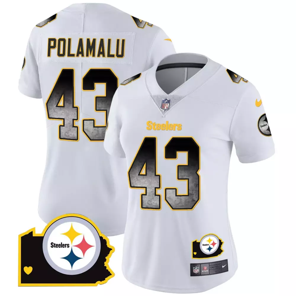 troy polamalu white mens pittsburgh steelers vapor limited jersey all stitched