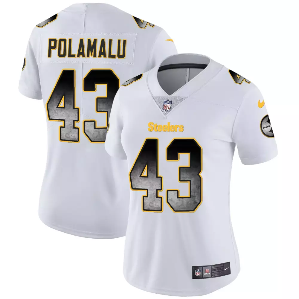 troy polamalu white mens pittsburgh steelers vapor limited jersey all stitched